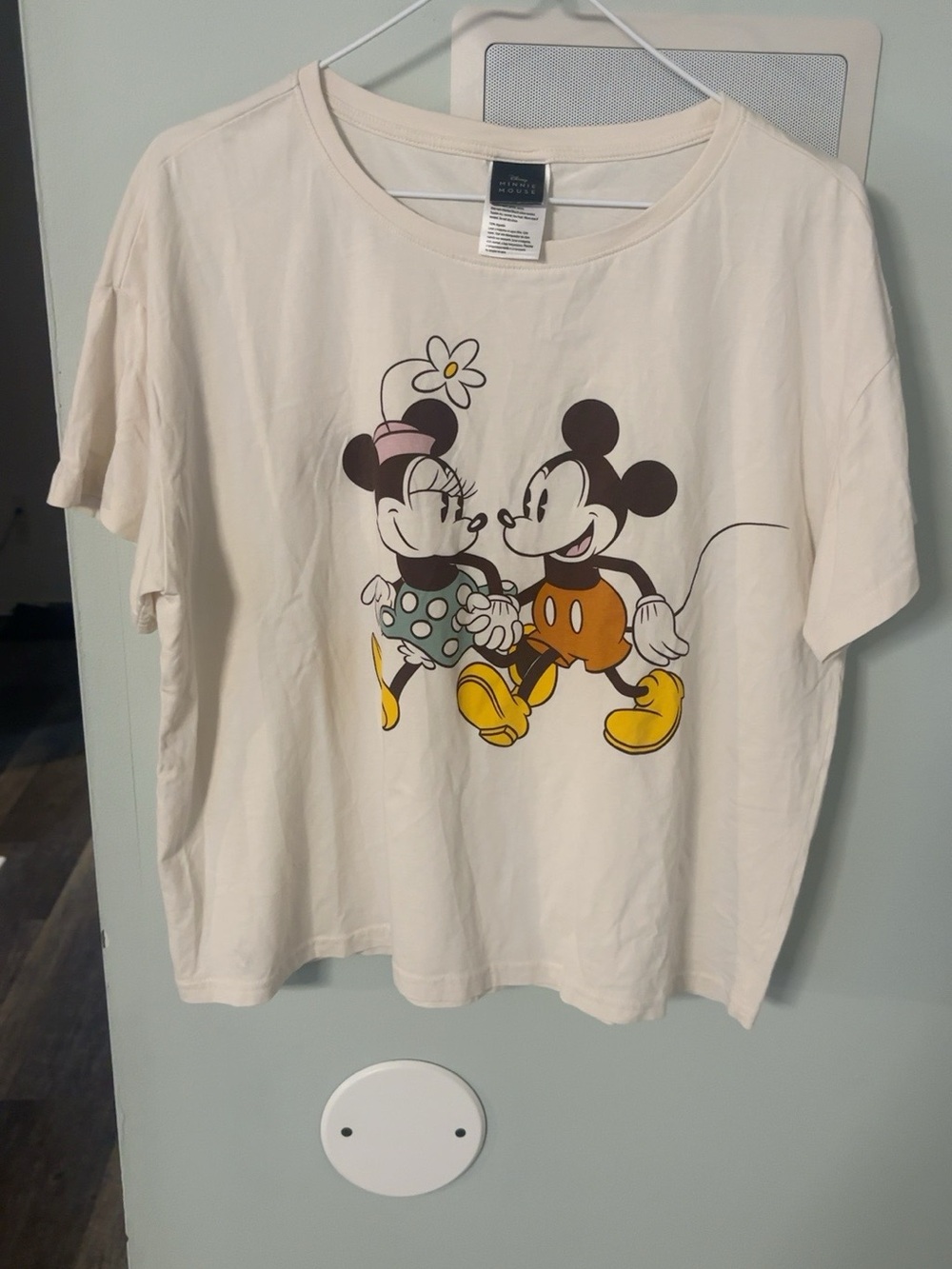 Disney Cream Graphic Tee with Mickey & Minnie